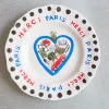 MERCI Assiettes Plates-Assiette plate en faïence