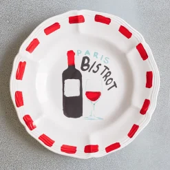 MERCI Assiettes Plates-Assiette plate en faïence Bistrot
