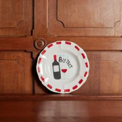 MERCI Assiettes Plates-Assiette plate en faïence Bistrot