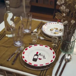 MERCI Assiettes Plates-Assiette plate en faïence Bistrot