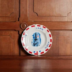 MERCI Assiettes Plates-Assiette plate en faïence Tour Eiffel