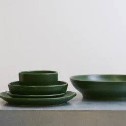559 STONEWARE Assiettes Plates-Assiette plate en grès fin - Kaki