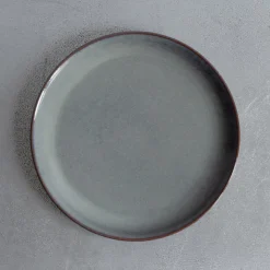 MERCI Assiettes Plates-Assiette plate en grès émaillé Jaspe - Bleu