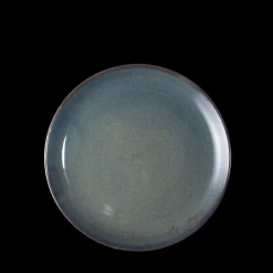 MERCI Assiettes Plates-Assiette plate en grès émaillé Jaspe - Bleu