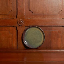 MERCI Assiettes Plates-Assiette plate en grès émaillé Jaspe - Vert