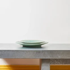 925 JARS CERAMISTES Assiettes Plates-Assiette plate Tourron - Jade