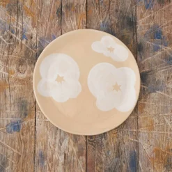 1093 ADELE BEAUMAIS Assiettes Plates-Assiette Printemps - Blanc - Adèle Beaumais