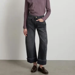 Femme B SIDES L'esprit Merci|Jeans-- Jeans Relaxed Lasso Cuffed - Noir