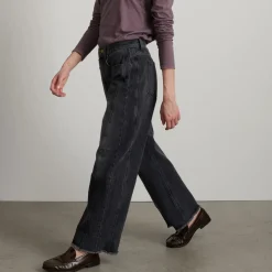 Femme B SIDES L'esprit Merci|Jeans-- Jeans Relaxed Lasso Cuffed - Noir