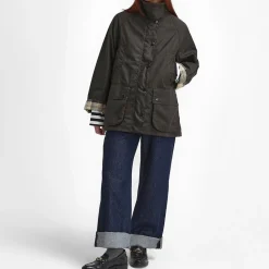 Femme Barbour L'esprit Merci|Vestes-- Veste Bedale Wax - Olive