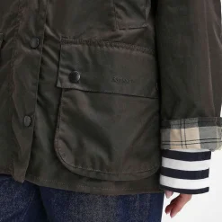Femme Barbour L'esprit Merci|Vestes-- Veste Bedale Wax - Olive