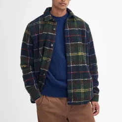 Homme Barbour Vestes-- Veste Bryson Tartan - Bleu