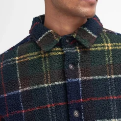 Homme Barbour Vestes-- Veste Bryson Tartan - Bleu