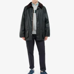 Homme Barbour Vestes-- Veste Os Bedale Wax - Sage