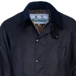 Homme Barbour Vestes-- Veste Os Bedale Wax - Marine