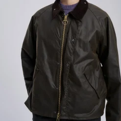 Homme Barbour L'esprit Merci|Vestes-- Veste Os Transport Wax - Olive