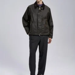 Homme Barbour L'esprit Merci|Vestes-- Veste Os Transport Wax - Olive