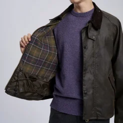 Homme Barbour L'esprit Merci|Vestes-- Veste Os Transport Wax - Olive