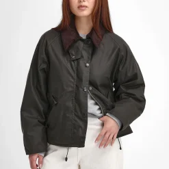 Femme Barbour Vestes-- Veste Transport Wax - Olive