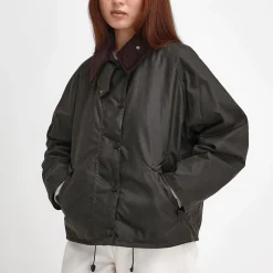 Femme Barbour Vestes-- Veste Transport Wax - Olive