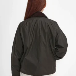 Femme Barbour Vestes-- Veste Transport Wax - Olive