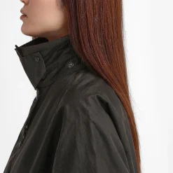 Femme Barbour Vestes-- Veste Transport Wax - Olive