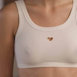 Femme BASERANGE Sous-vêtements-- Bralette Heart - Blanc