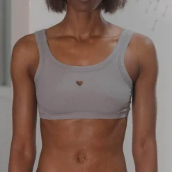 Femme BASERANGE Sous-vêtements-- Bralette Heart - Bleu