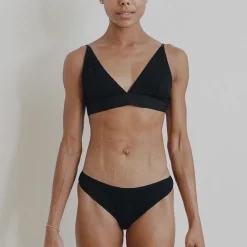 Femme Baserange Sous-vêtements-- Bralette Triangle - Noir