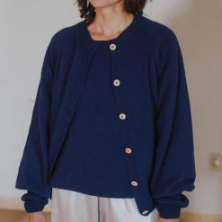 Femme BASERANGE Mailles-- Cardigan Soar - Bleu