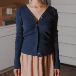 Femme BASERANGE Mailles-- Cardigan Tav - Bleu