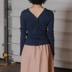 Femme BASERANGE Mailles-- Cardigan Tav - Bleu