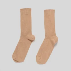 Femme BASERANGE Chaussettes|Chaussettes-- Chaussettes côtelées Rib - Beige