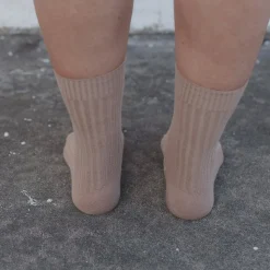 Femme BASERANGE Chaussettes|Chaussettes-- Chaussettes côtelées Rib - Beige