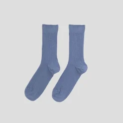 Femme BASERANGE Chaussettes|Chaussettes-- Chaussettes côtelées Rib - Bleu