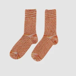Femme Baserange Chaussettes|Chaussettes-- Chaussettes Tordadés - Orange