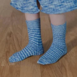 Femme BASERANGE Chaussettes|Chaussettes-- Chaussettes Twist - Bleu