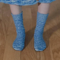 Femme BASERANGE Chaussettes|Chaussettes-- Chaussettes Twist - Bleu