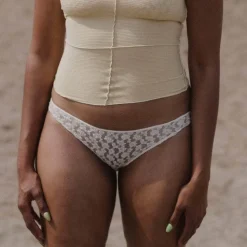 Femme BASERANGE Sous-vêtements-- Culotte Crescent - Blanc