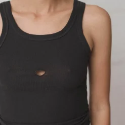 Femme BASERANGE T-shirts-- Débardeur Heart - Noir