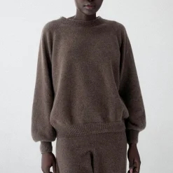 Femme Baserange Mailles-- Pull Soar - Marron