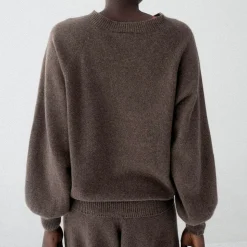 Femme Baserange Mailles-- Pull Soar - Marron