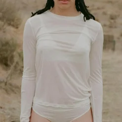 Femme BASERANGE T-shirts-- Top Manches Longues - Blanc