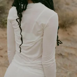 Femme BASERANGE T-shirts-- Top Manches Longues - Blanc