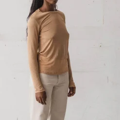 Femme BASERANGE T-shirts-- T-Shirt manches longues - Marron