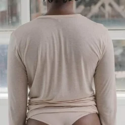 Femme BASERANGE T-shirts-- T-Shirt manches longues - Beige