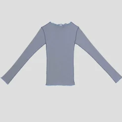 Femme BASERANGE T-shirts-- T-Shirt Vein manches longues - Bleu