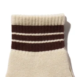 Femme BEAMS Chaussettes|Chaussettes-Plus - Chaussettes School Boy - Brun