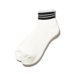 Femme BEAMS Chaussettes|Chaussettes-Plus - Chaussettes School Boy - Blanc & Marine