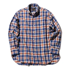 Homme BEAMS L'esprit Merci|Chemises-Plus - Chemise Brushed Flannel - Bleu
